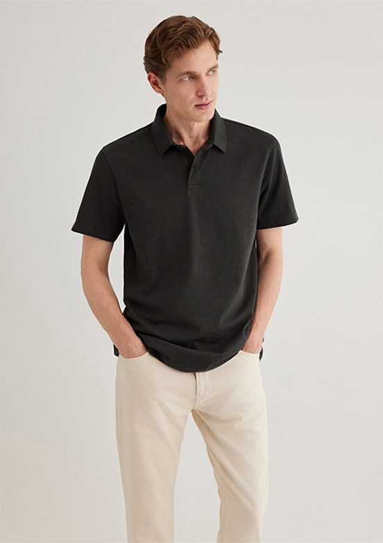MAVİ Siyah Erkek Polo Yaka T-Shirt