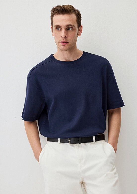 MAVİ Dikiş Detaylı Lacivert Erkek Premium Basic T-shirt