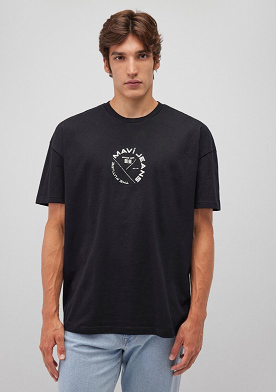 MAVİ Siyah Erkek Baskılı T-Shirt