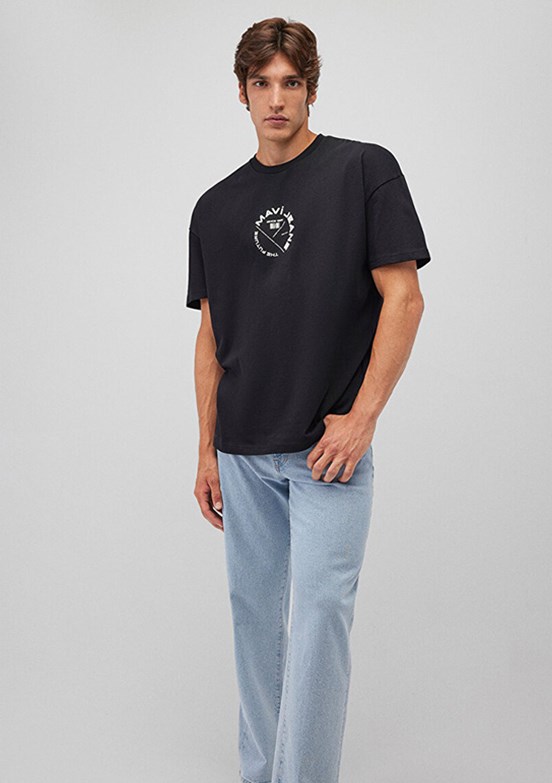 MAVİ Siyah Erkek Baskılı T-Shirt