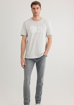 MAVİ Gri Erkek Baskılı T-Shirt