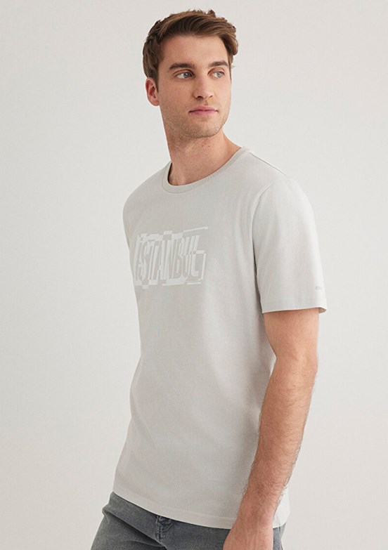 MAVİ Gri Erkek Baskılı T-Shirt