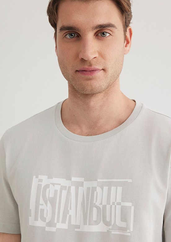 MAVİ Gri Erkek Baskılı T-Shirt
