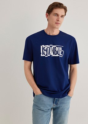 MAVİ Lacivert Erkek Baskılı T-Shirt
