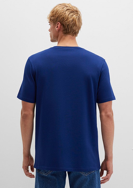 MAVİ - M0611789-70758 Erkek Lacivert Baskılı T-Shirt