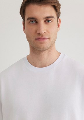 MAVİ Beyaz Erkek Basic T-Shirt