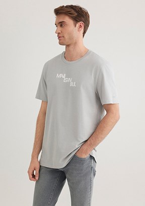 MAVİ Gri Erkek Baskılı T-Shirt