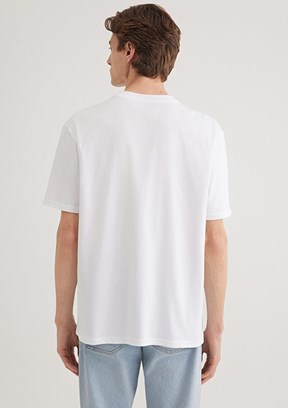 MAVİ Beyaz Erkek Baskılı T-Shirt