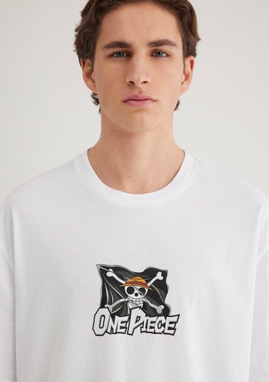 MAVİ Beyaz Erkek Baskılı T-Shirt