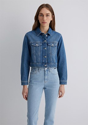 MAVİ Harmony Mid Vintage Classic Denim Jean Ceket