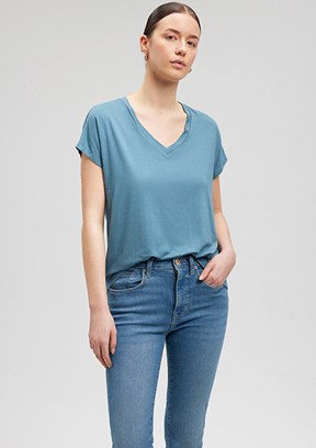 MAVİ  Kadın V Yaka T-Shirt