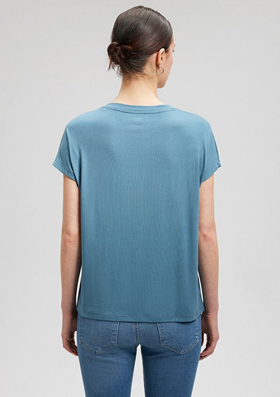 MAVİ  Kadın V Yaka T-Shirt