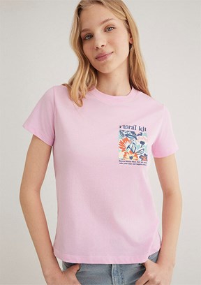 MAVİ Pembe Kadın Baskılı T-Shirt