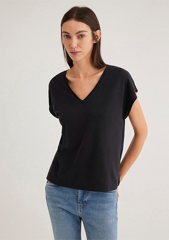 MAVİ Siyah Kadın Kısa Kol T-Shirt