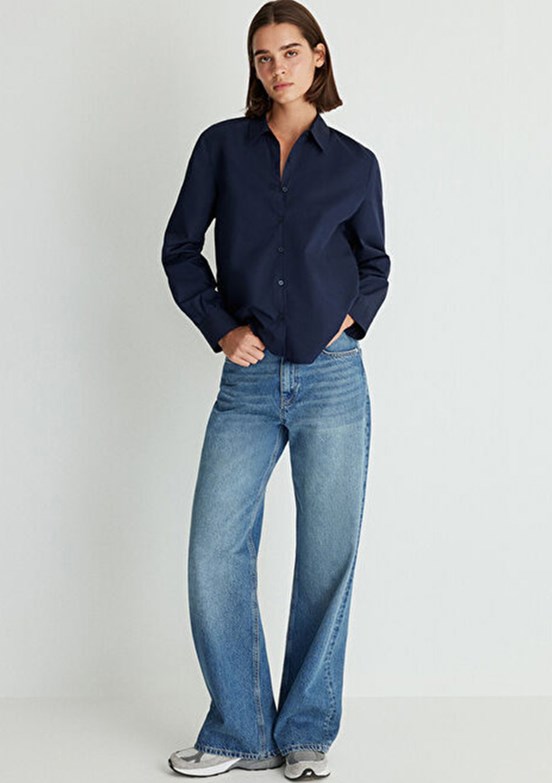MAVİ Malibu İndigo Kadın Yüksek Bel Geniş Fit Denim Pantolon