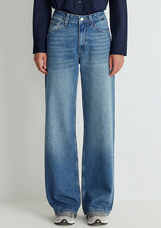 MAVİ Malibu İndigo Kadın Yüksek Bel Geniş Fit Denim Pantolon