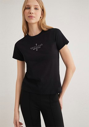 MAVİ Siyah Kadın Baskılı T-Shirt