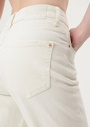 MAVİ New York Beyaz Kadın Yüksek Bel Denim Pantolon