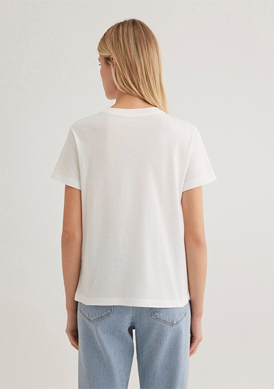 MAVİ Beyaz Kadın Baskılı T-Shirt