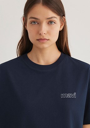 MAVİ Lacivert Kadın Baskılı T-Shirt