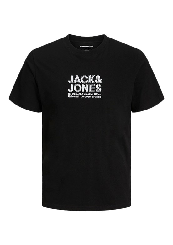 JACK JONES Siyah Erkek Baskılı T-Shirt
