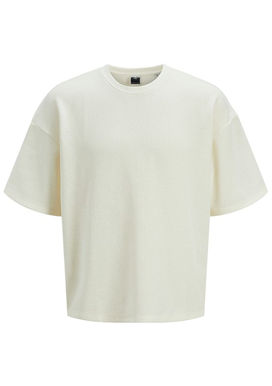 JACK JONES Cointerlude Cloud Dancer Erkek Baskılı T-shirt