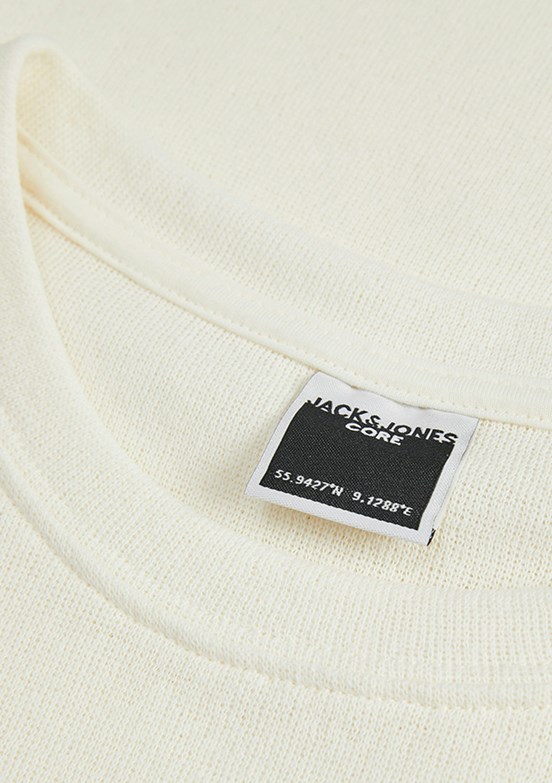 JACK JONES Cointerlude Cloud Dancer Erkek Baskılı T-shirt
