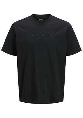JACK JONES Corecharge Siyah Erkek Baskılı T-shirt