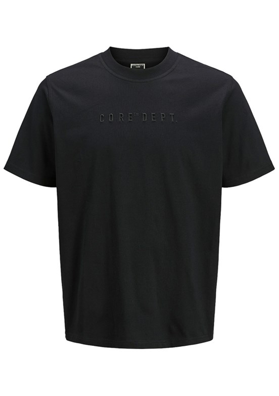 JACK JONES Corecharge Siyah Erkek Baskılı T-shirt