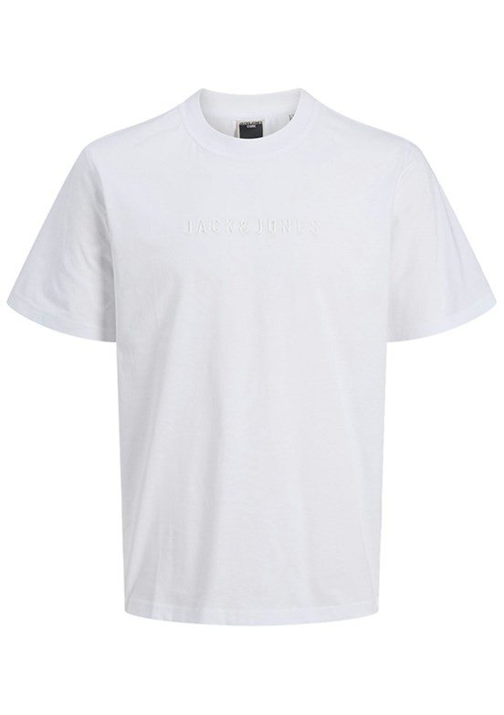 JACK JONES Corecharge Bright White Erkek Baskılı T-shirt