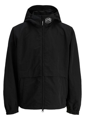JACK JONES Counion Siyah Erkek Kapüşonlu Mont