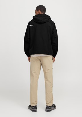 JACK JONES Counion Siyah Erkek Kapüşonlu Mont