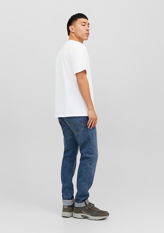JACK JONES Beyaz Erkek Baskılı T-Shirt