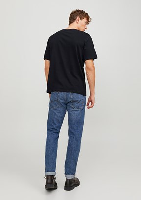 JACK&JONES JJECORP LOGO TEE PLAY SS O-NECK - 12233999 Erkek Siyah Bisiklet Yaka T-Shirt
