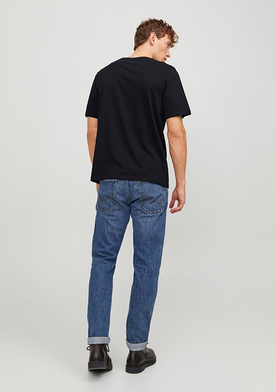 JACK&JONES JJECORP LOGO TEE PLAY SS O-NECK - 12233999 Erkek Siyah Bisiklet Yaka T-Shirt