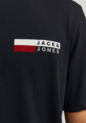 JACK&JONES JJECORP LOGO TEE PLAY SS O-NECK - 12233999 Erkek Siyah Bisiklet Yaka T-Shirt