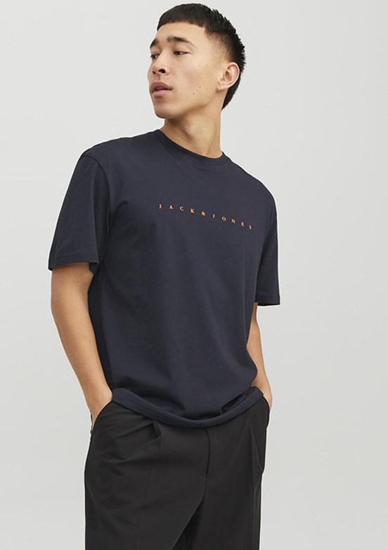 JACK JONES Lacivert Erkek T-Shirt