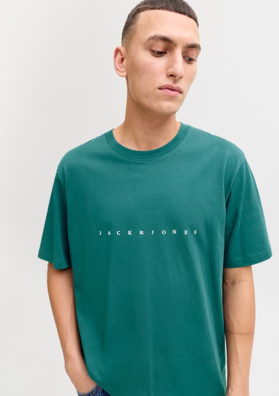 JACK&JONES JJESTAR JJ TEE SS NOOS - 12234746 Erkek Çok Renkli Bisiklet Yaka T-Shirt