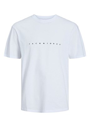 JACK JONES Beyaz Erkek Baskılı T-Shirt