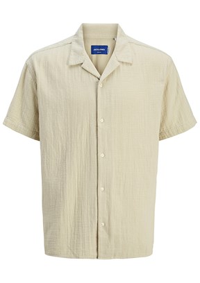 JACK JONES Joreaster Bej Erkek Kısa Kol Gömlek