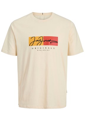 JACK JONES Beyaz Erkek Baskılı T-shirt
