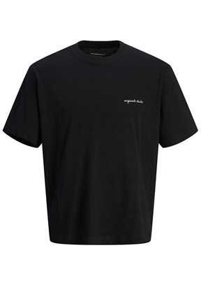 JACK JONES Siyah Erkek Baskılı T-shirt