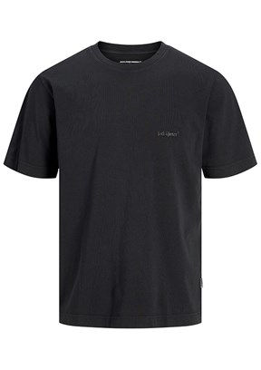 JACK JONES Siyah Erkek Bisiklet Yaka T-shirt