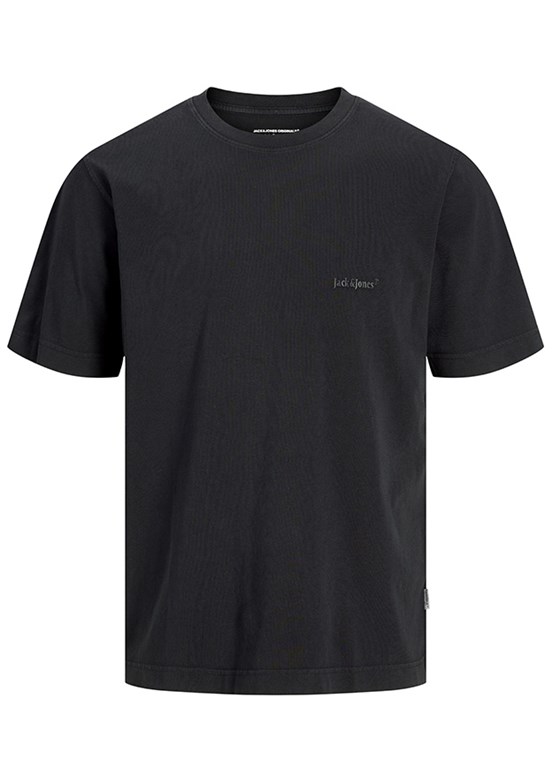 JACK JONES Siyah Erkek Bisiklet Yaka T-shirt