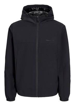 JACK JONES Siyah Erkek Kapüşonlu Mont