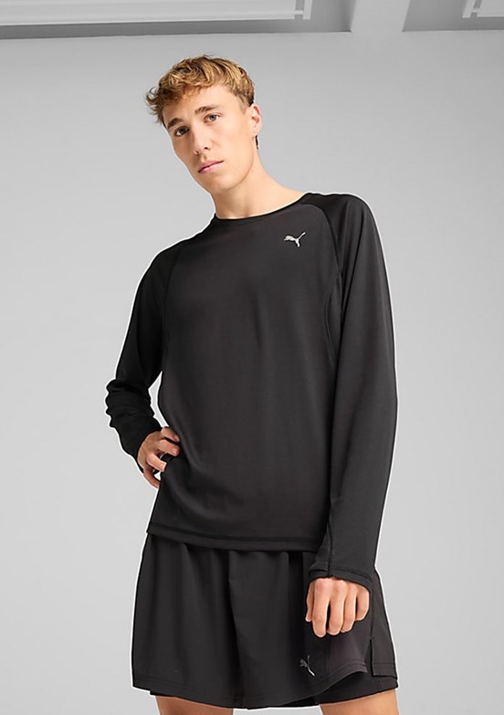 PUMA Run Velocity Siyah Kadın Bisiklet Yaka T-Shirt