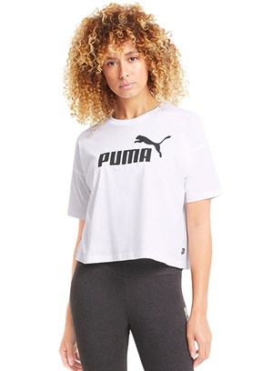 PUMA Beyaz Kadın Cropped T-shirt