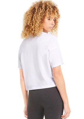 PUMA Beyaz Kadın Cropped T-shirt