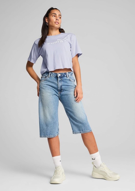 PUMA Çok Renkli Kadın Cropped T-Shirt