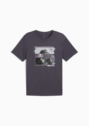 PUMA Graphics Seasons Gri Unisex Baskılı T-shirt